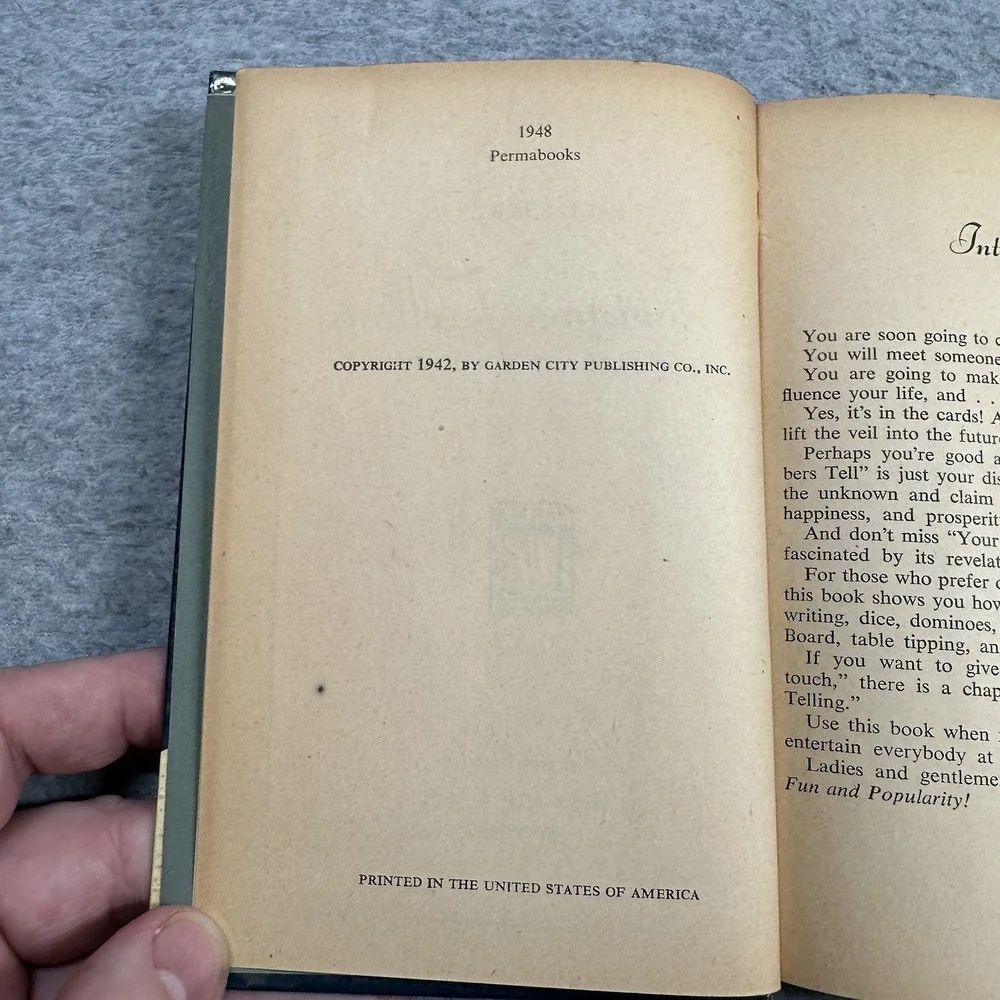 Fortune Telling For Fun And‎ Popularity By Paul Showers, Hardcover Book 1948